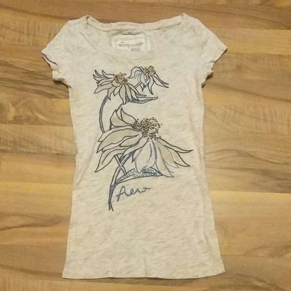 Juniors Xs Extra Small Aeropostale Flower Shirt